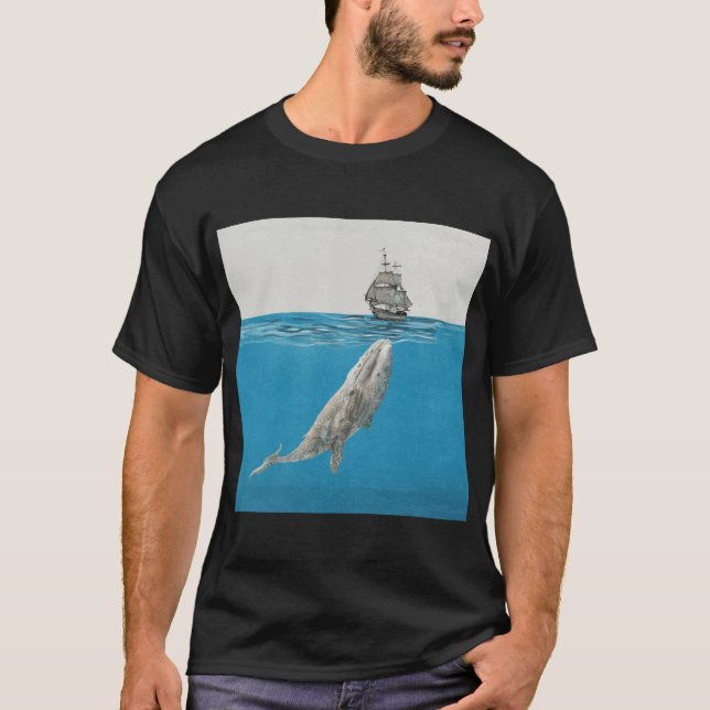 T-shirt la baleine blanche (Devant)