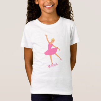 T-Shirt La ballerine dans le tutu rose ajoutent le nom