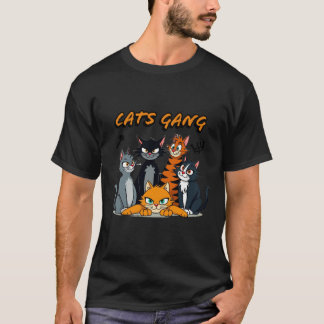 T-shirt La bande de chat