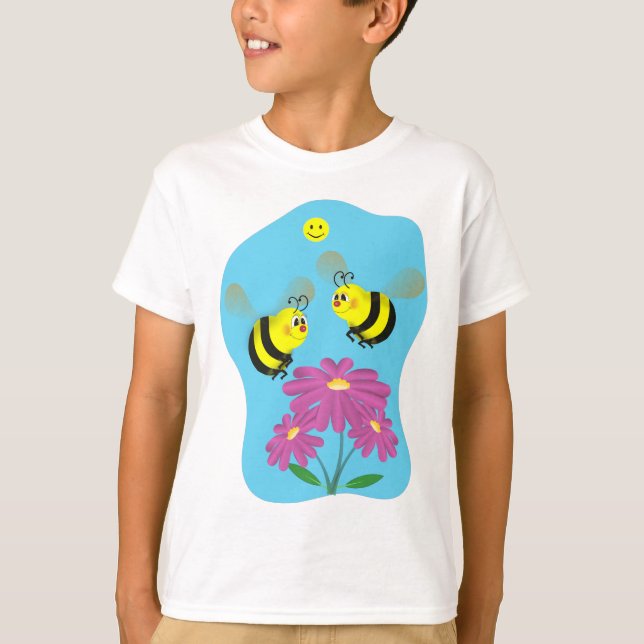 T-shirt La bande dessinée gaffent des abeilles (Devant)