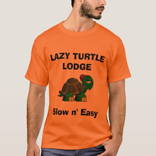 T-shirt la bande-tortue-clipart, LOGE PARESSEUSE de (Devant)