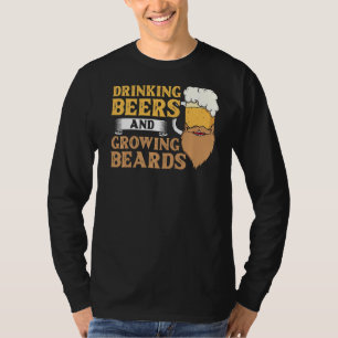T-shirt La Barbe Et La Bière Des Hommes Boivent Les Cheveu