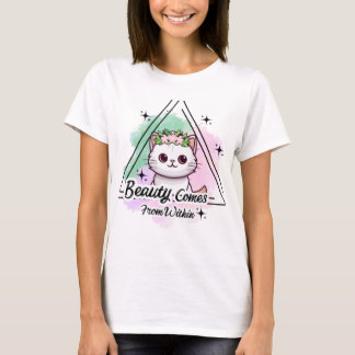 T-shirt La beauté dans le graphique de chats