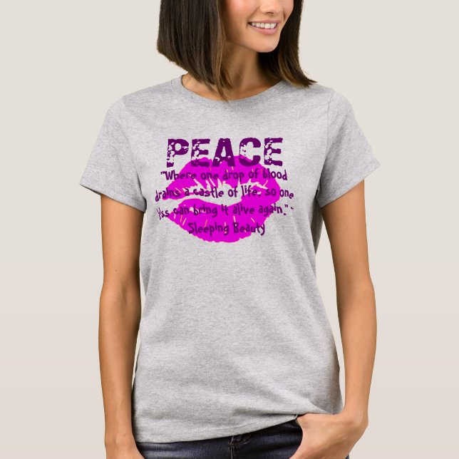T-shirt La beauté dormante pour la paix - (Devant)