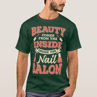 T-shirt La Beauté Provient De L'Intérieur À L'Intérieur Du
