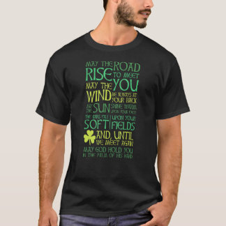 T-shirt La Bénédiction Irlandaise Peut Monter La Route Pou