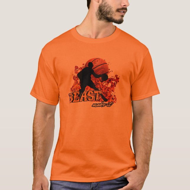 T-shirt La bête de feu légendaire du basket-ball (Devant)