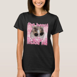 T-shirt La bête en moi drôle Mème de chat Sarcastique Inap