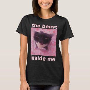 T-shirt La bête en moi drôle Mème de chat Sarcastique Inap
