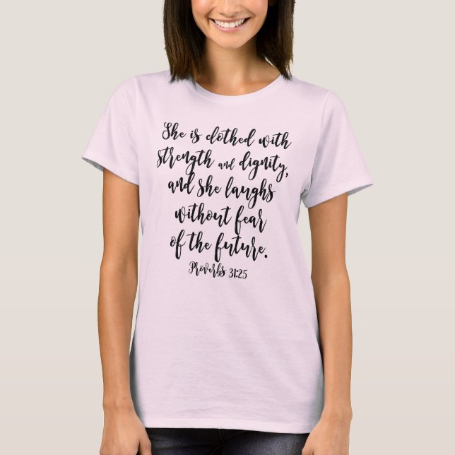 T-shirt La bible des femmes chrétiennes des proverbes 31 (Devant)