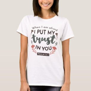 T-shirt La Bible Florale Verse Art 'Je mets ma confiance e