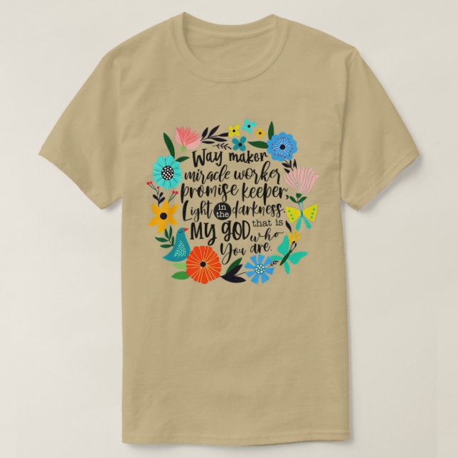 T-shirt La Bible Verse Isaïe La Lumière du CheminFabriquan (Design devant)
