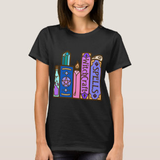 T-shirt La bibliothèque de livres sorcière de Kawaii