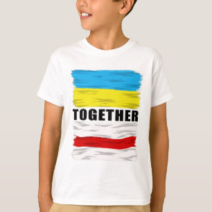 T-shirt La Biélorussie soutient l'Ukraine pour arrêter la