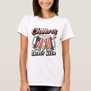 T-shirt La bière américaine en verre acclamé