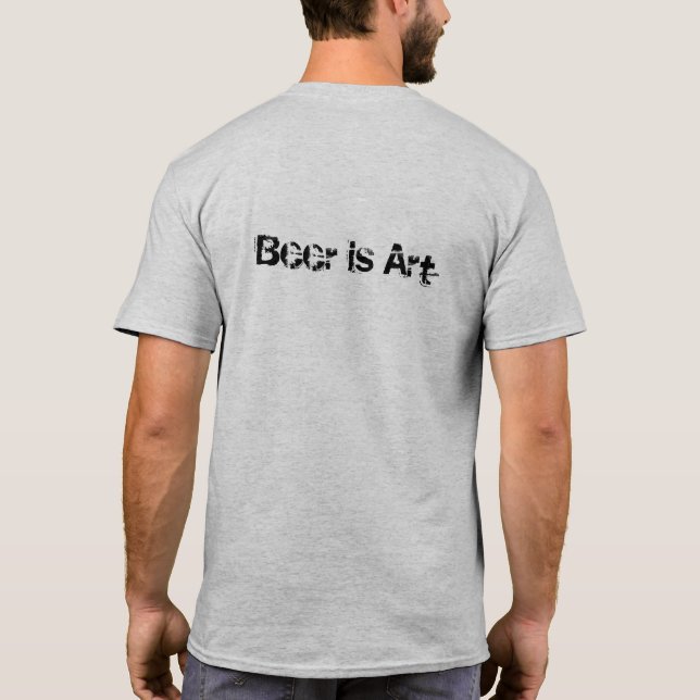 T-shirt La bière est l'art (Dos)