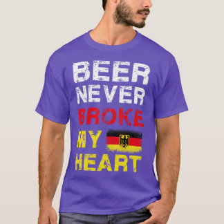 T-shirt La bière n'a jamais brisé mon cœur