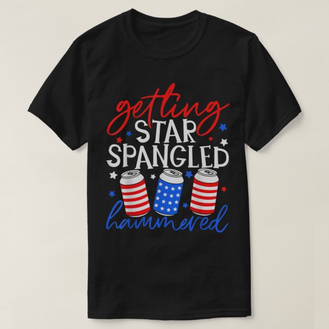 T-shirt La Bière Peut 4 juillet Le Temps D'Obtenir Le Jamb (Design devant)