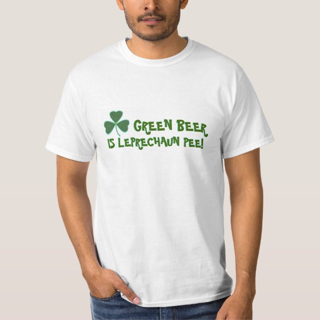 T-SHIRT LA BIÈRE VERTE EST PIPI DE LUTIN ! (Devant)