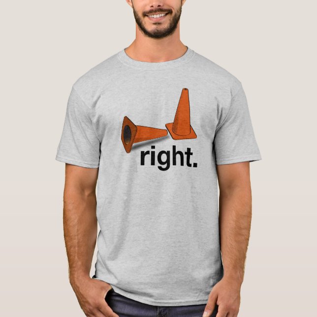 T-shirt La bonne manière et la manière fausse à la chemise (Devant)