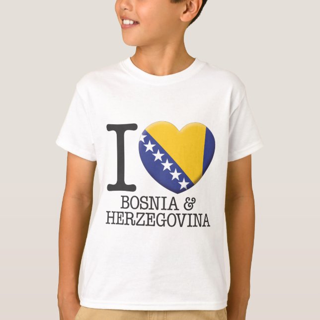 T-shirt La Bosnie et la Herzégovine (Devant)
