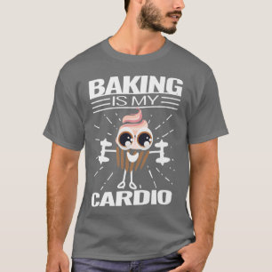 T-shirt la boulangerie mon cardio bake cupcake cuire migno