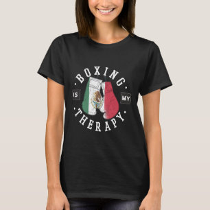 T-shirt La boxe est ma thérapie Mexico Boxing Glove Mexiqu