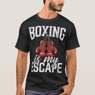T-shirt La boxe est mon échappement vintage