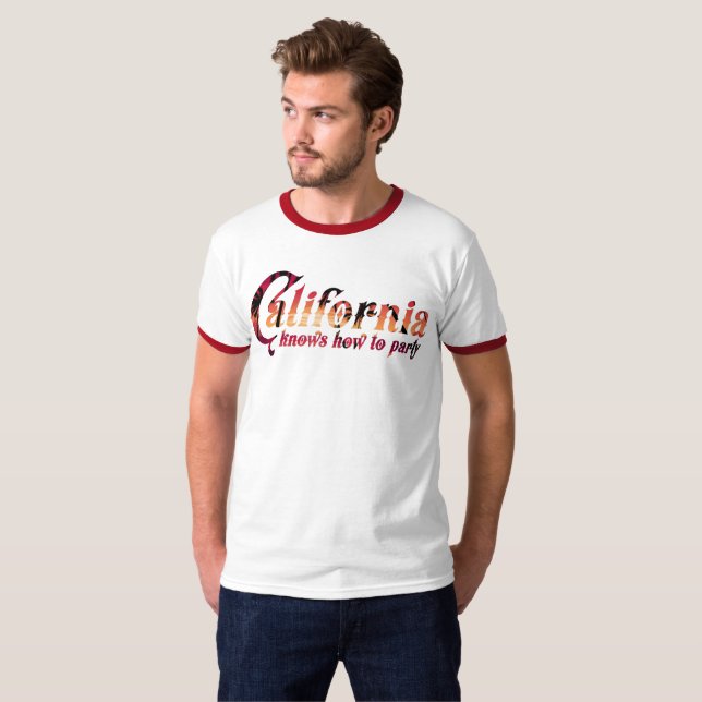 T-shirt La Californie sait Party (Devant entier)