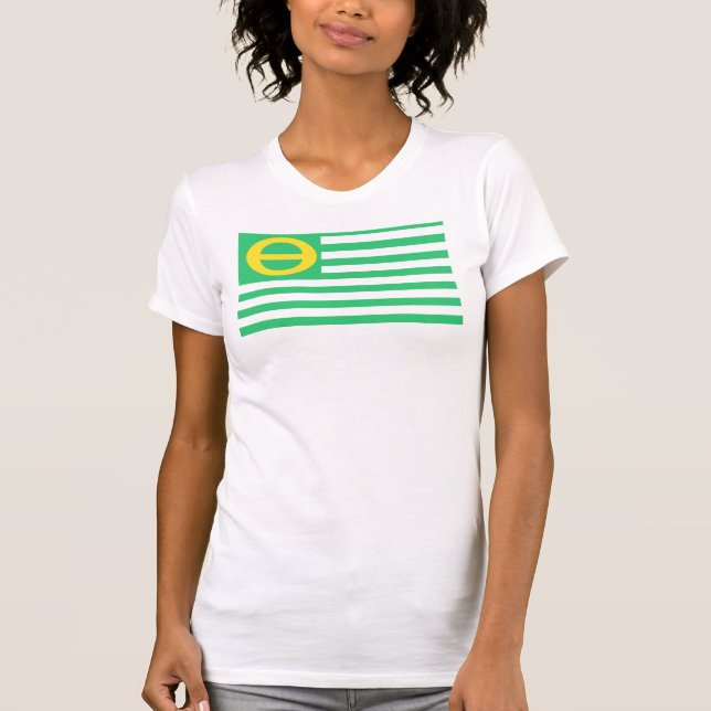 T-shirt La camisole des dames de drapeau d'écologie (Devant)