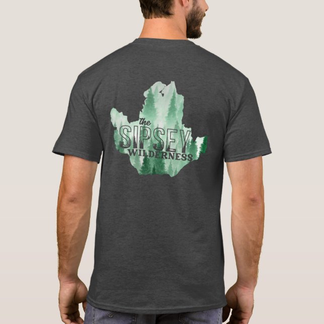 T-shirt La carte de l'aquarelle de Sipsey Wilderness Tee (Dos)