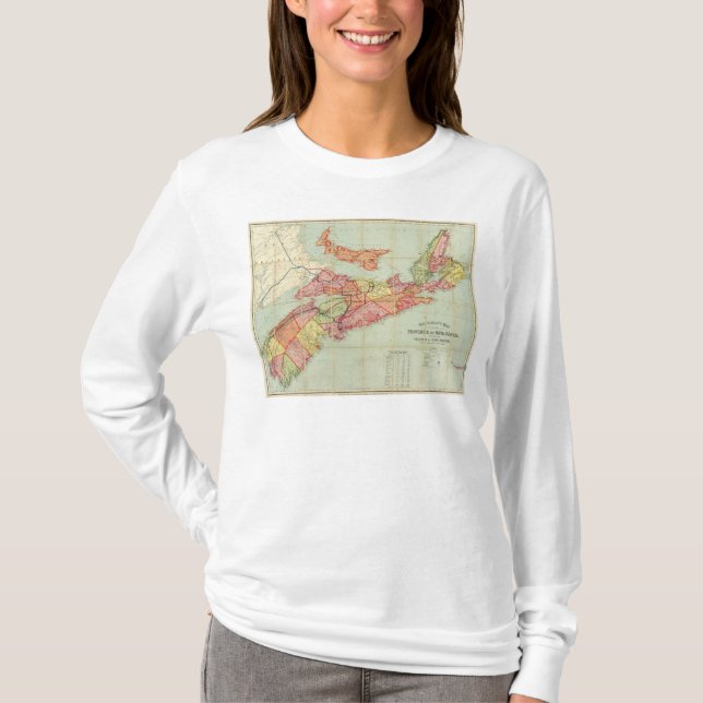 T-shirt La carte de Mackinlay de la province de la (Devant)