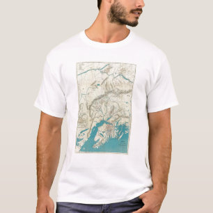 T-shirt La carte de Sleem de l'Alaska central