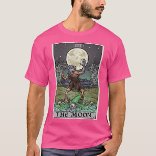 T-shirt La carte de tarot de la Lune Halloween Loup-garou