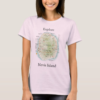 T-shirt La carte de voyage essentielle de Nevisian Tee pou