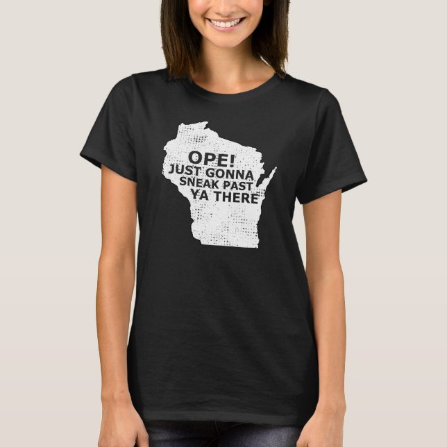 T-shirt La carte du Wisconsin Ope Sneak dit : (Devant)
