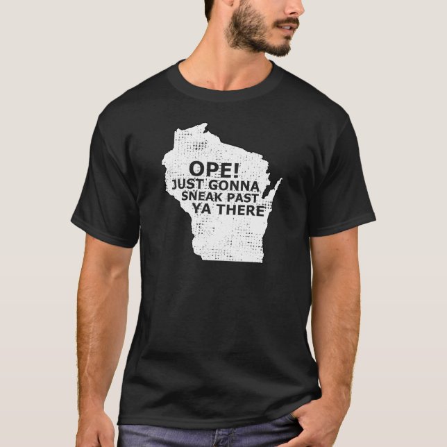 T-shirt La carte du Wisconsin Ope Sneak dit : (Devant)