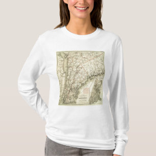 T-shirt La carte motrice et de roulement de Colton des USA