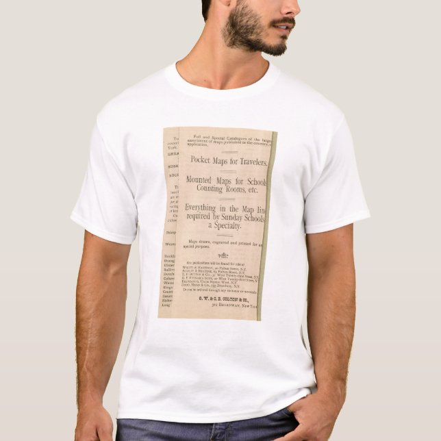 T-shirt La carte motrice et de roulement de Colton des USA (Devant)