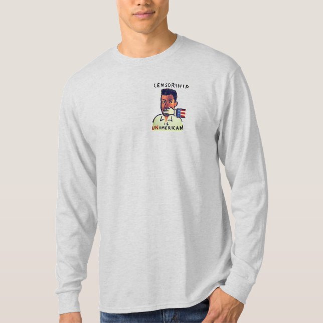T-shirt La censure n'est pas américaine (Devant)