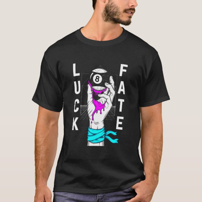 T-shirt La chance contre le destin 90s Aesthétique Graphis (Devant)