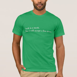 T-shirt La chance est un mythe Design minimaliste - Dessin