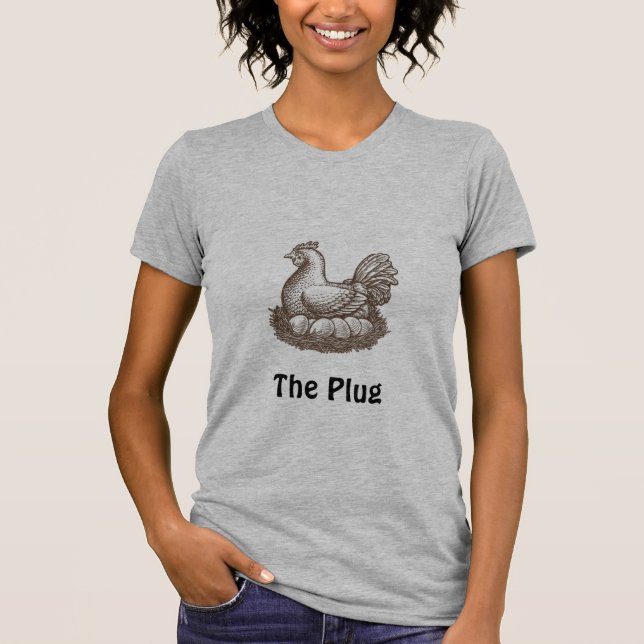 T-shirt la chemise à oeufs de poule bouchée (Devant)
