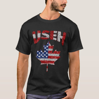 T-shirt La Chemise Canadienne Américaine Est Une Chemise F
