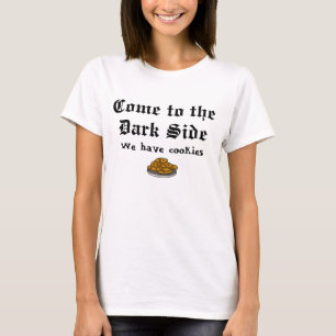 T-shirt La chemise de comédie, viennent au côté en noir