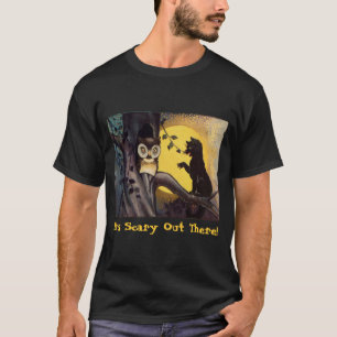T-shirt La chemise de hibou de chat des hommes