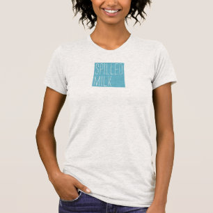 T-shirt La chemise de lait de carré des femmes renversée