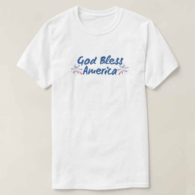 T-shirt La Chemise de l'Amérique bénie par Dieu (Design devant)