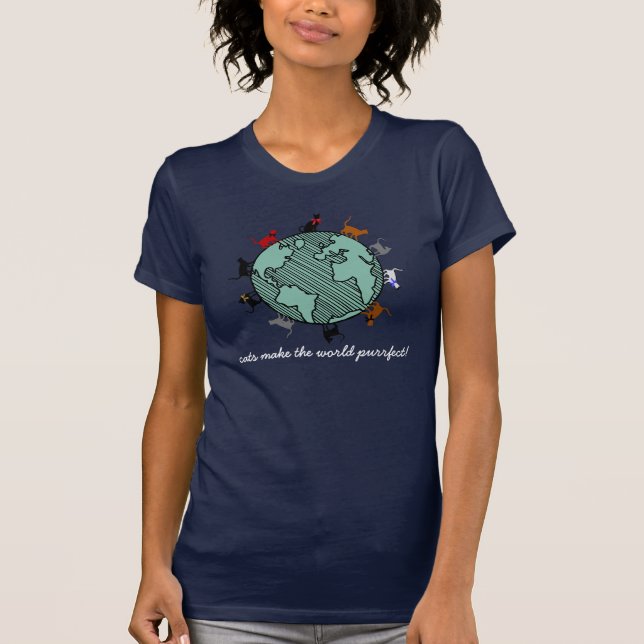 T-shirt La chemise de l'amoureux des chats : les chats (Devant)