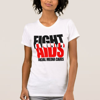 T-shirt La chemise de médias de SIDA de combat des femmes